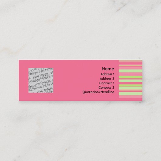 いちご及びキーウィのプロフィールカード スキニー名刺 (正面)