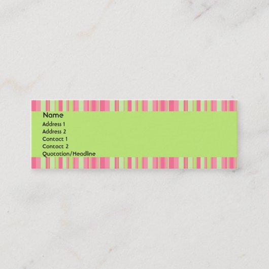 いちご及びキーウィのプロフィールカード スキニー名刺 (正面)