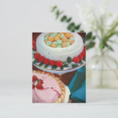 いちご及びミント ポストカード (スタンド正面)