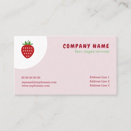 いちご名刺 名刺 (正面)