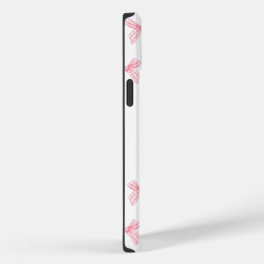 いちご名門私立校風のピンクギンガムボーズローレルリース Case-Mate iPhoneケース (裏面 / 右)