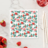 いちご図解入りの、写真付きののベリースイートベビーシャワー スタンダードランチョンナプキン (インサイチュ)