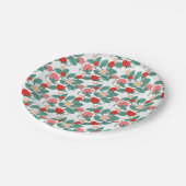 いちご図解入りの、写真付きののベリースイートベビーシャワー ペーパープレート (アングル)