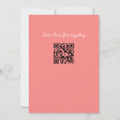 いちご図解入りの、写真付きののベリースイートベビーシャワー 招待状 (裏面)