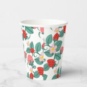 いちご図解入りの、写真付きののベリースイートベビーシャワー 紙コップ (右)