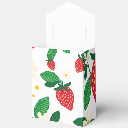 いちご図解入りの、写真付きのフローラ植物学 フェイバーボックス (見開き)