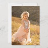 いちご図解入りの、写真付きのベリースウィートバースデーパーティー 招待状 (裏面)