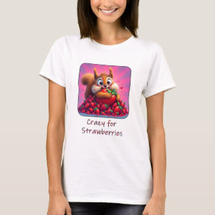 いちご大好きリス Tシャツ