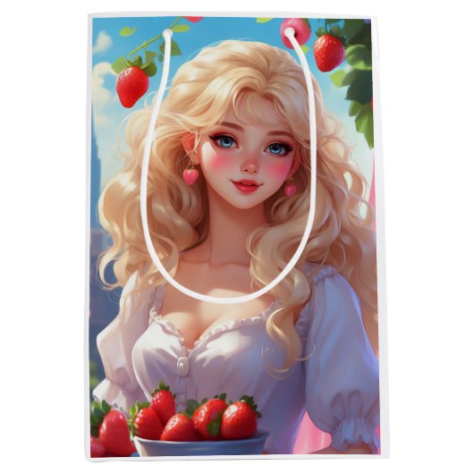 いちご姫  ミディアムペーパーバッグ (正面)