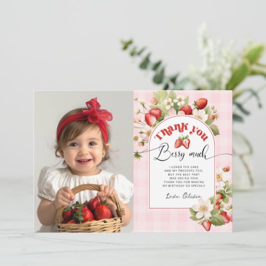 いちご感謝していはベリーマリーカード 招待状 (スタンド正面)