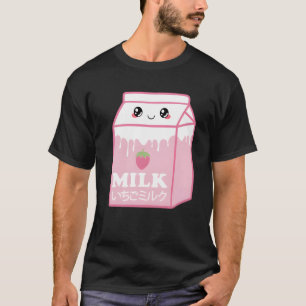 いちご日本のミルクかわいいエステティックパステルC Tシャツ