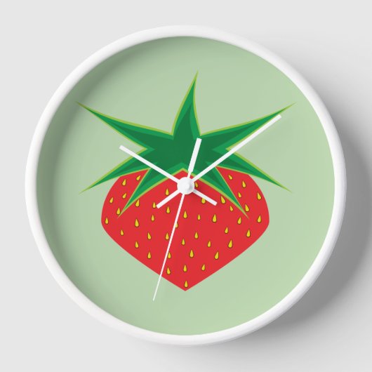 いちご木枠壁時計 壁時計 (正面)