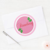 いちご果実ラベルのシール ラウンドシール (封筒)