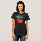 いちご果菜園の植物イチゴの種子 Tシャツ (正面フル)