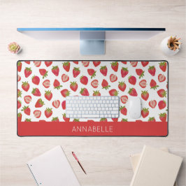 いちご柄の名 デスクマット