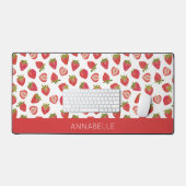 いちご柄の名 デスクマット (キーボード&マウス)