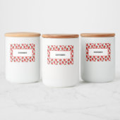 いちご柄 | かわいい&おもしろいキッチン フードラベル (ボトル)