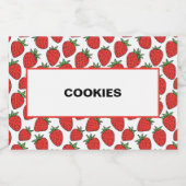 いちご柄 | かわいい&おもしろいキッチン フードラベル (シングルラベル)