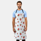 いちご柄 エプロン (着用した状態)