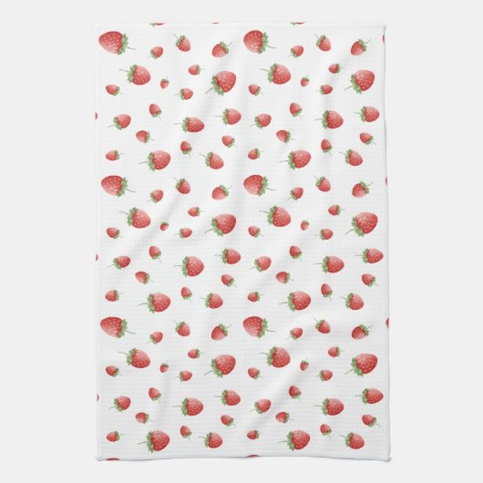 いちご柄 キッチンタオル (縦)