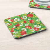 いちご柄 コースター (左側)