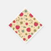 いちご柄 スタンダードカクテルナプキン (角)