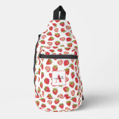 いちご柄 スリングバッグ (正面)