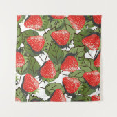 いちご柄 タペストリー (正面(横))