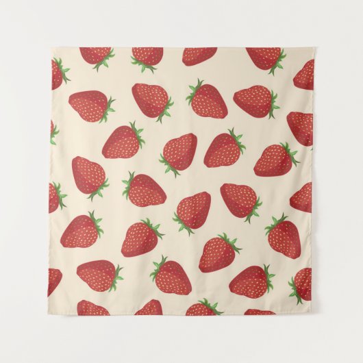 いちご柄 タペストリー (正面(横))