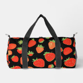 いちご柄 ダッフルバッグ (正面)