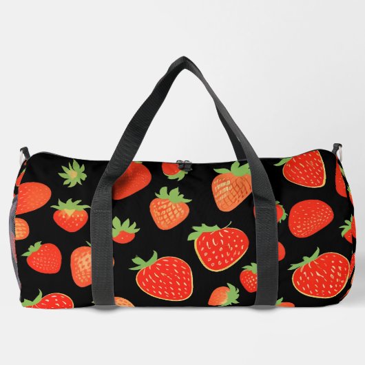 いちご柄 ダッフルバッグ (裏面)