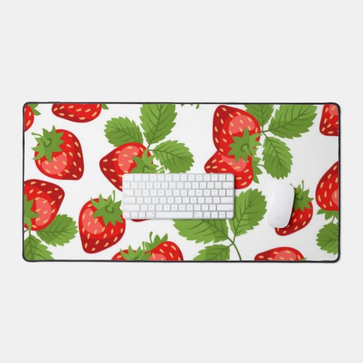 いちご柄 デスクマット (キーボード&マウス)