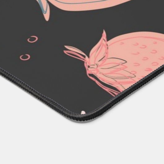 いちご柄 デスクマット (コーナー)