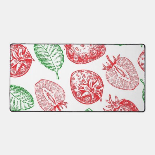 いちご柄 デスクマット (正面)