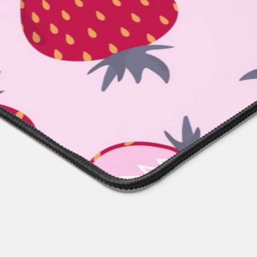 いちご柄 デスクマット (コーナー)