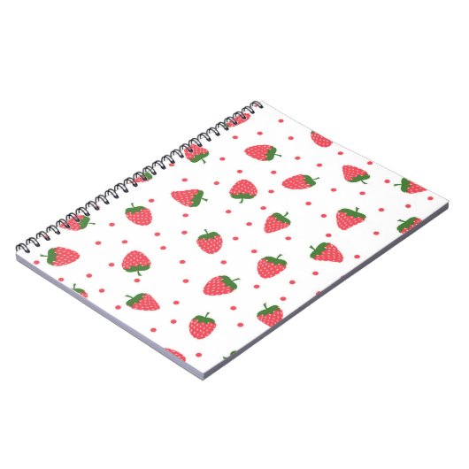 いちご柄 ノートブック (左側)