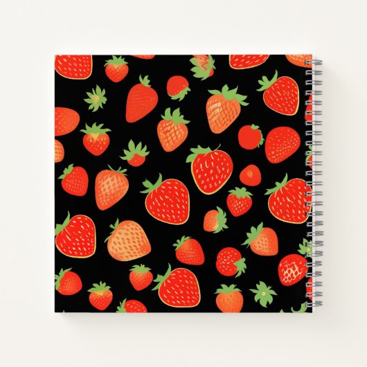 いちご柄 ノートブック (裏面)