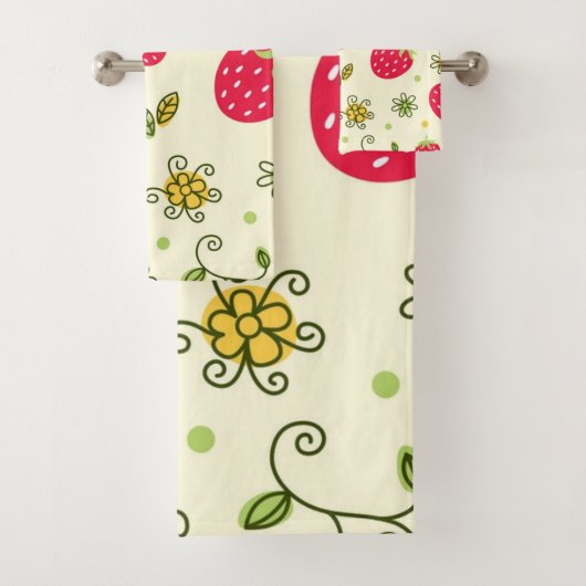 いちご柄 バスタオルセット (インサイチュ)