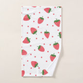 いちご柄 バスタオルセット (ハンドタオル)