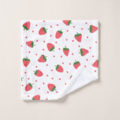 いちご柄 バスタオルセット (ウォッシュタオル)