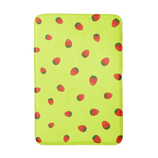 いちご柄 バスマット (正面縦)