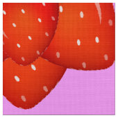 いちご柄 ファブリック (クローズアップ)