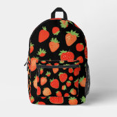 いちご柄 プリントバックパック (正面)