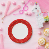 いちご柄 ペーパープレート (パーティー)