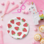 いちご柄 ペーパープレート (パーティー)