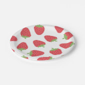 いちご柄 ペーパープレート (アングル)