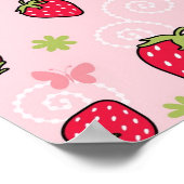 いちご柄 ポスター (角)