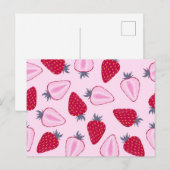 いちご柄 ポストカード (正面/裏面)
