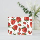 いちご柄 ポストカード (スタンド正面)