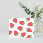 いちご柄 ポストカード (スタンド正面)